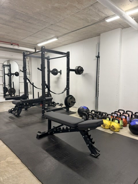 Power rack and kettlebells